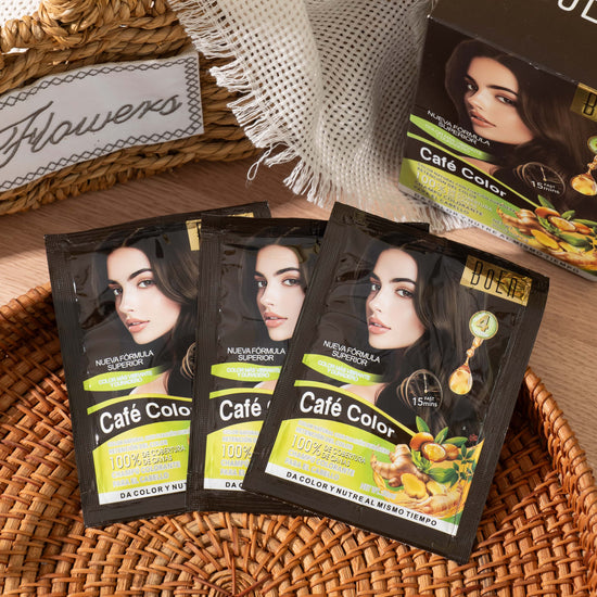 Champú Colorante Cabello Café – 30 ml x 10 pzs