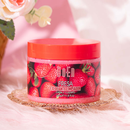 Exfoliante Limpiador de Fresa – Cara y Cuerpo, 350 g