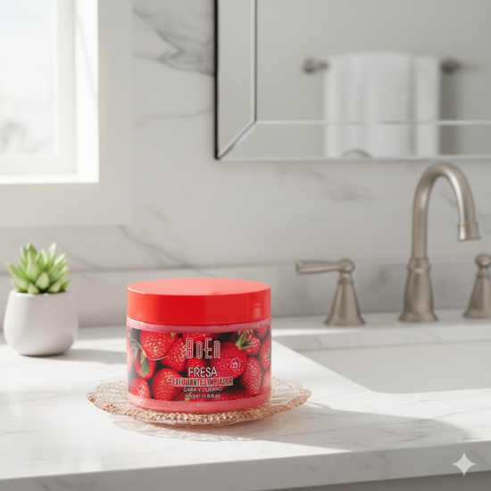 Exfoliante Limpiador de Fresa – Cara y Cuerpo, 350 g
