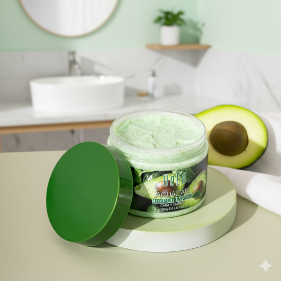 Exfoliante Limpiador de Aguacate – Cara y Cuerpo, 350 g