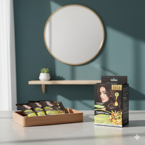 Champú Colorante Cabello Negro – 30 ml x 10 pzs